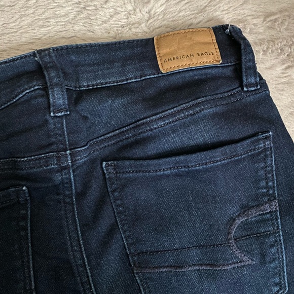 These are dark blue jeans. These are super stretchy. - Picture 4 of 4